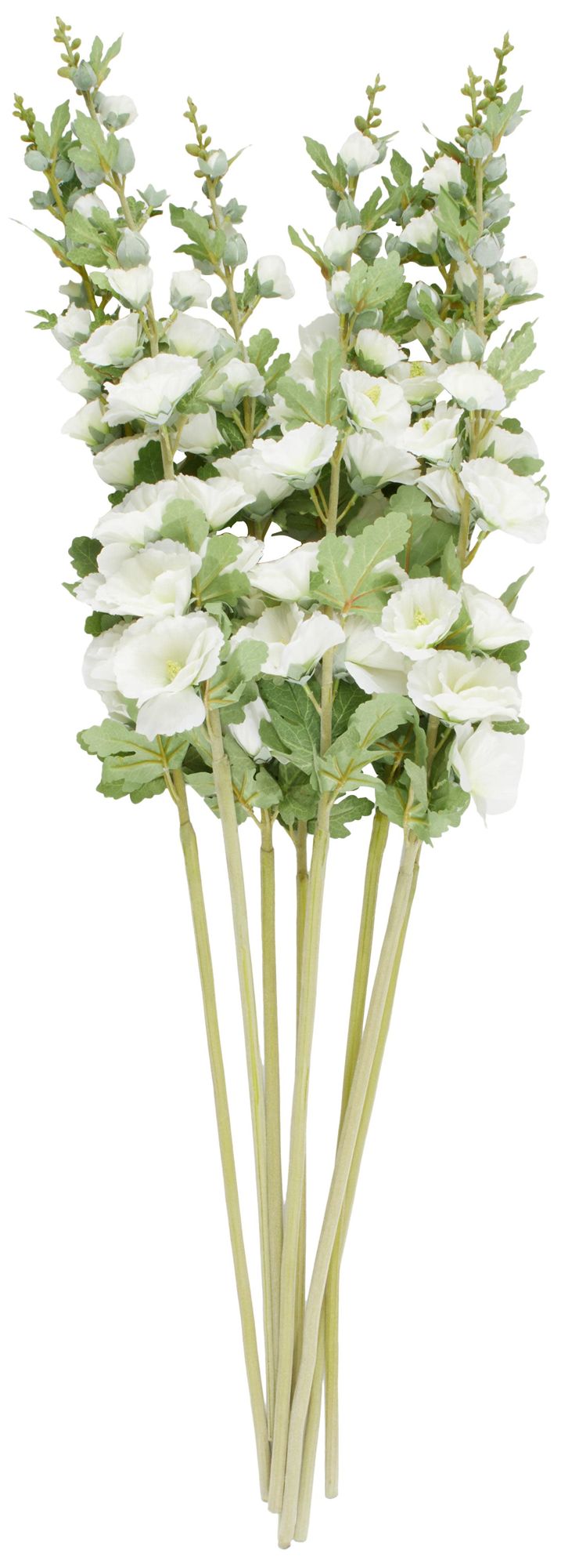 Image 6 White Faux Foliage Traditional Artificial Flower Stem, S/8 44"H more views