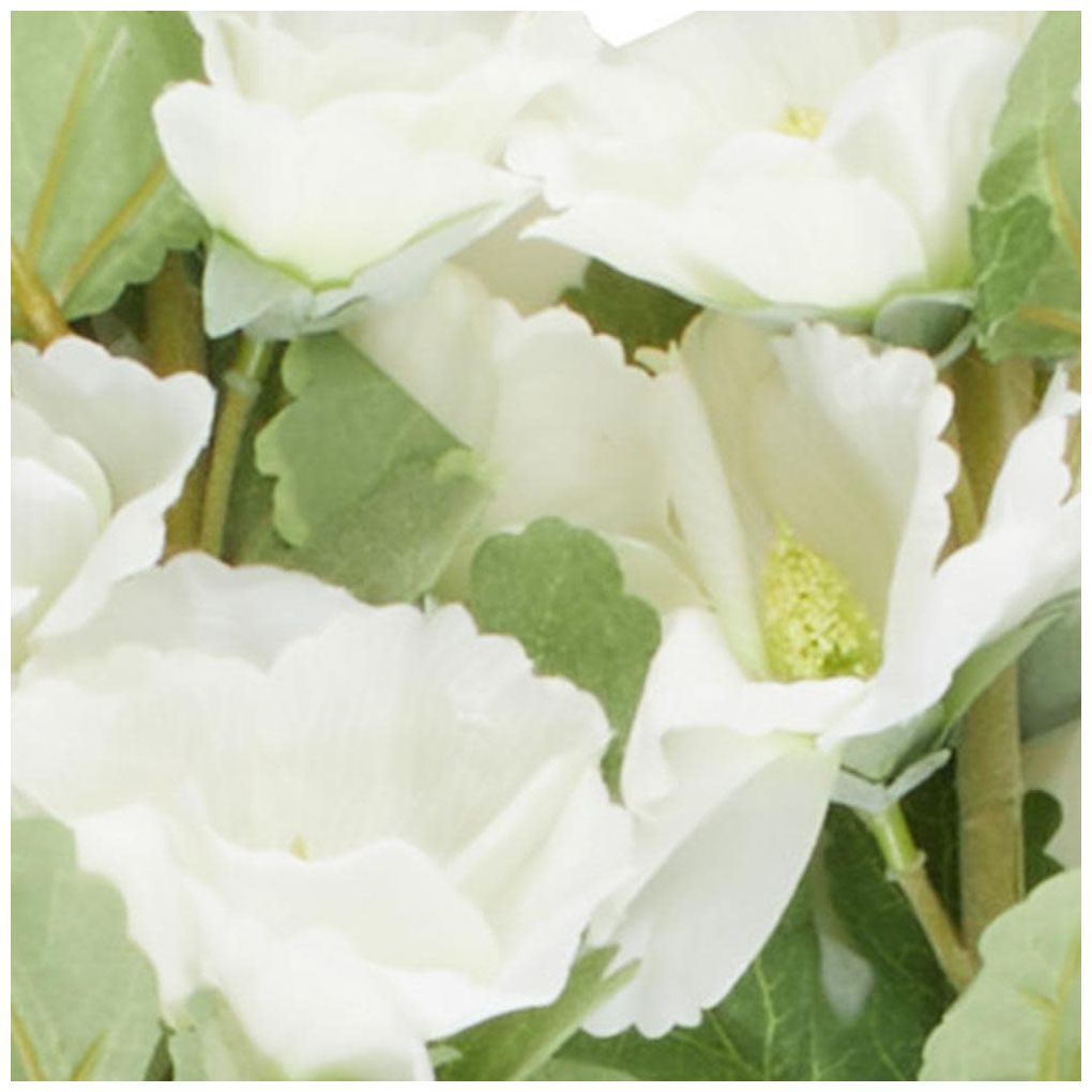 White Faux Foliage Traditional Artificial Flower Stem, S/8 44"H