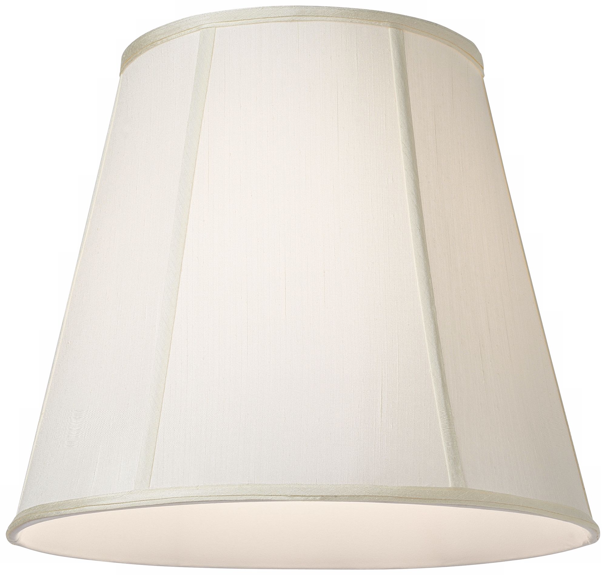 Image 2 White Faux Silk Empire Hardback Shade 10x16x14 (Spider) more views