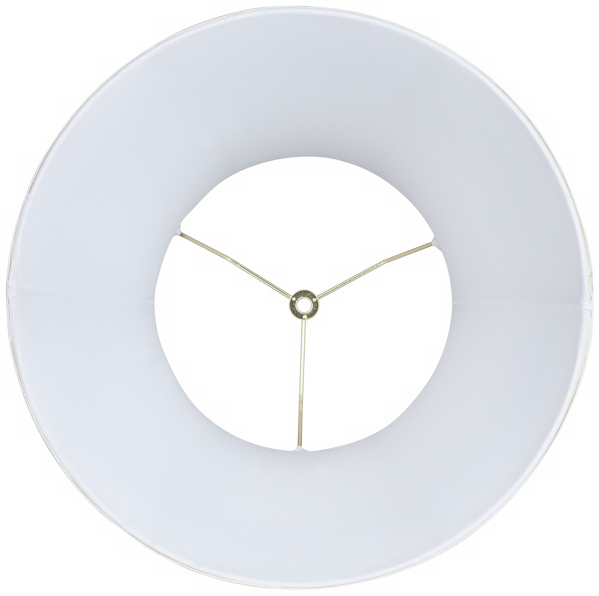 Image 3 White Faux Silk Empire Hardback Shade 10x16x14 (Spider) more views