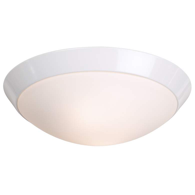 Image 1 White Finish 15 inch Wide Ceiling Light Fixture