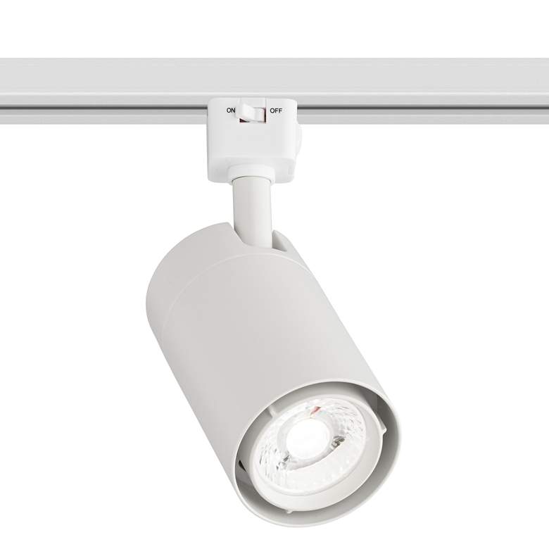 Image 1 White Finish 15 Watt LED Cylinder Track Light Head for Juno Systems