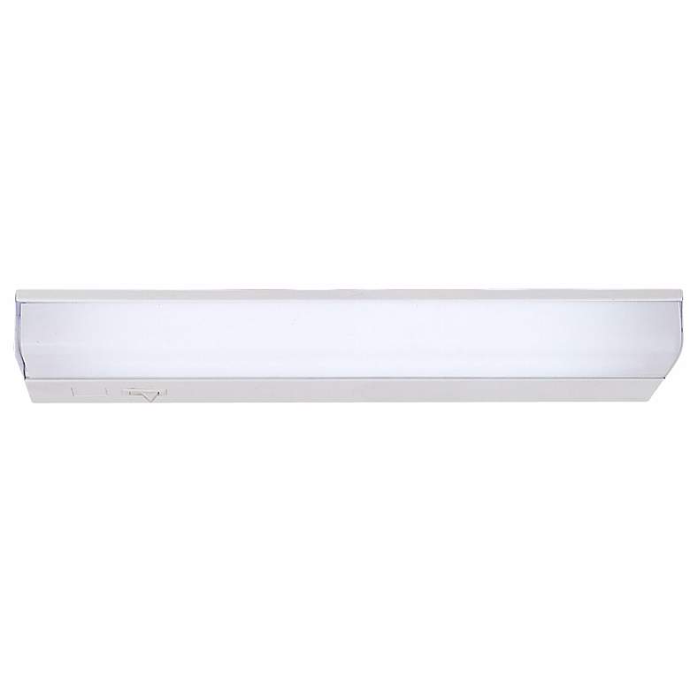 Image 1 White Finish 18 inch Wide Under Cabinet Light Fixture
