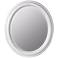 White Finish 26" x 30" Simple Oval Wall Mirror