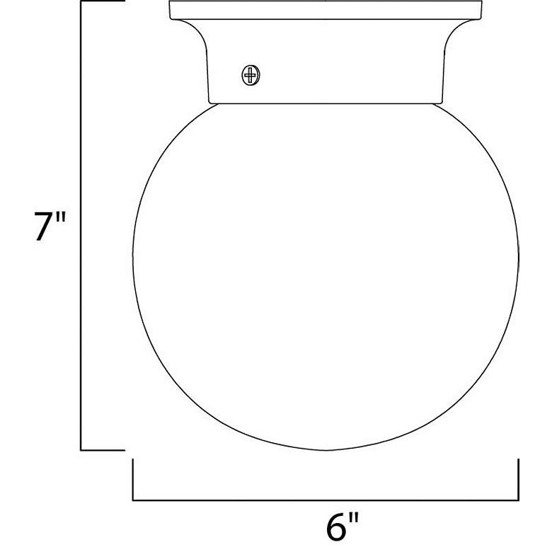 Image 3 White Finish 7 1/2" High 6" Wide Flushmount more views