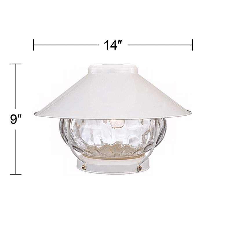 Image 2 White Finish Lantern Outdoor LED Ceiling Fan Light Kit more views