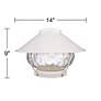 White Finish Lantern Outdoor LED Ceiling Fan Light Kit