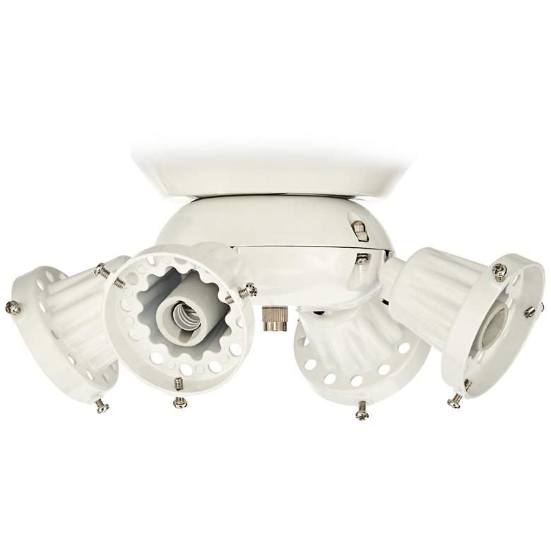 Image 1 White Finish Pull Chain 4-Light LED Universal Fitter
