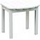 White Finish Wood Outdoor Accent Table