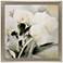 White Floral Arrangement 41" Square Giclee Framed Wall Art