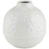 White Floral Pattern 5 3/4" High Decorative Vase