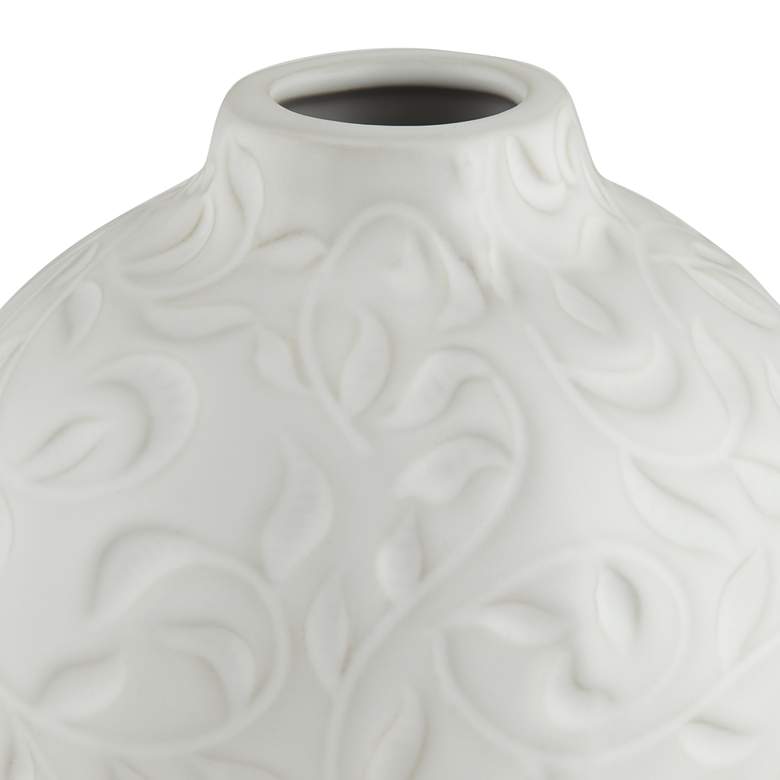 White Floral Pattern 5 3/4 inch High Decorative Vase more views