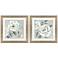 White Florals 29"W x 29"H Framed Art Set of 2