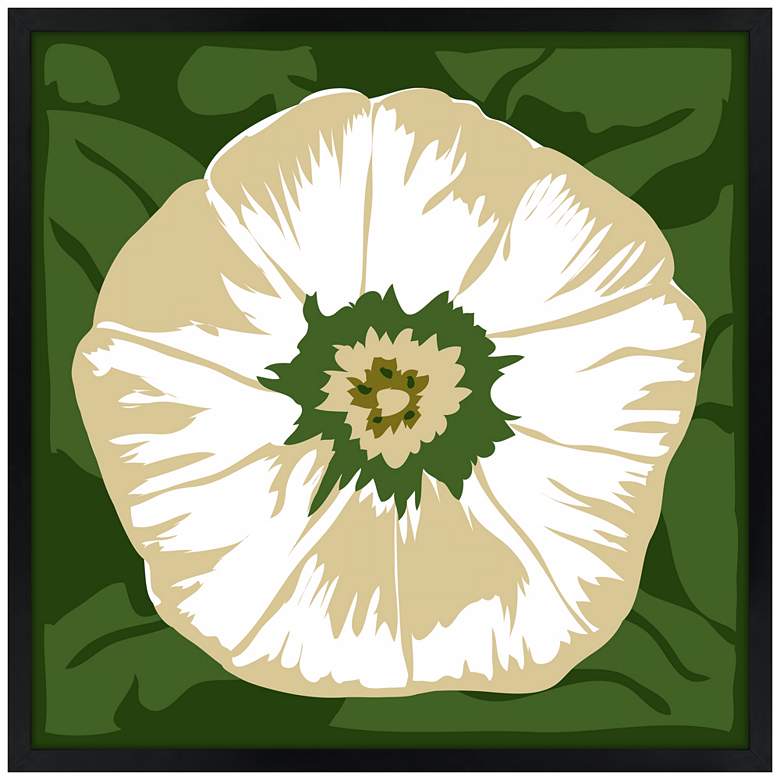Image 1 White Flower 21 inch Square Giclee Black Wall Art