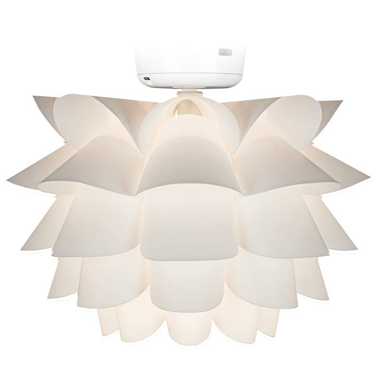 Image 1 White Flower Ceiling Fan LED Light Kit