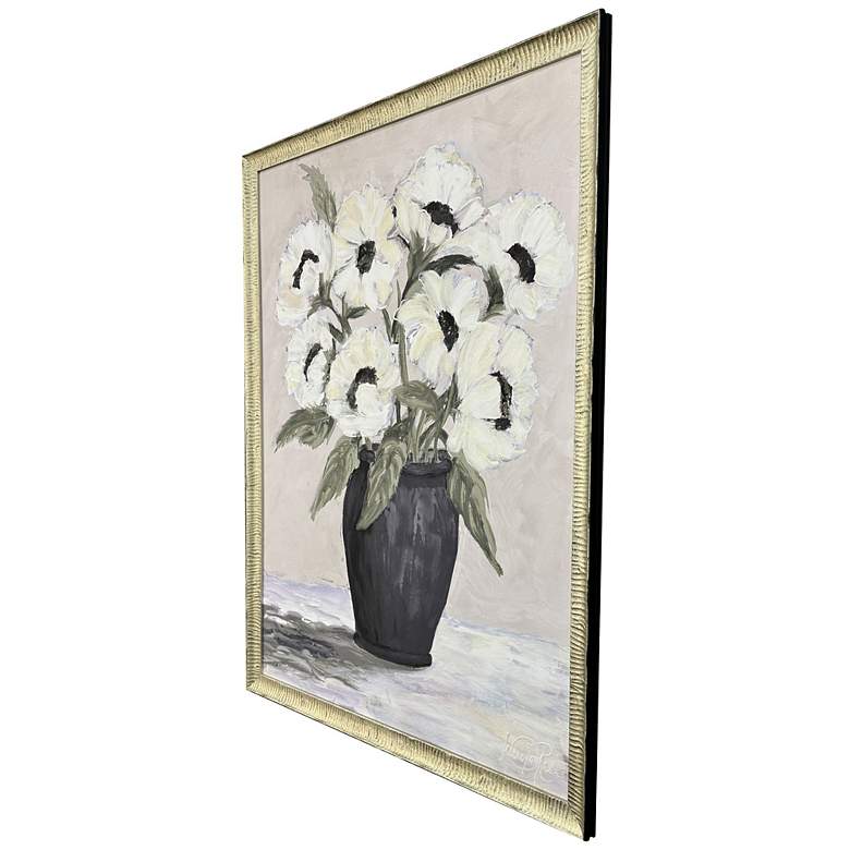 Image 2 White Flowers 33"W x 43"H Framed Art more views