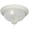 White Flushmount Swirled Dome Ceiling Light Fixture