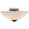 White Fluted Bowl and Bronze LED Ceiling Fan Light Kit