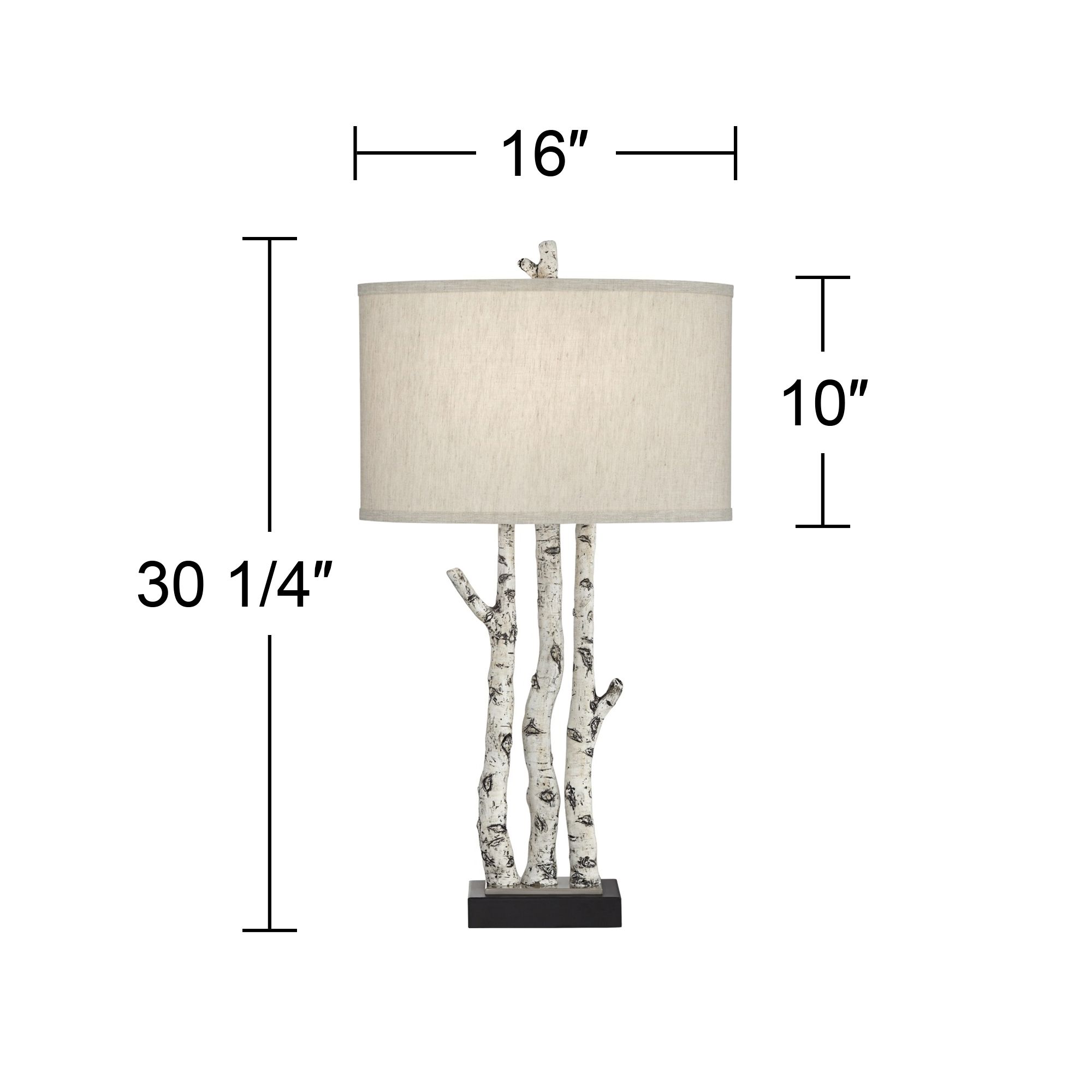 White Forest 30 1/4" Faux Birch Tree Lamps Set of 2