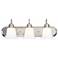 White Frosted Glass 24" Wide Bathroom Light Fixture