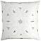 White Geometric 20" Square Decorative Filled Pillow