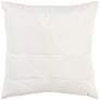 White Geometric 20" x 20" Down Filled Throw Pillow