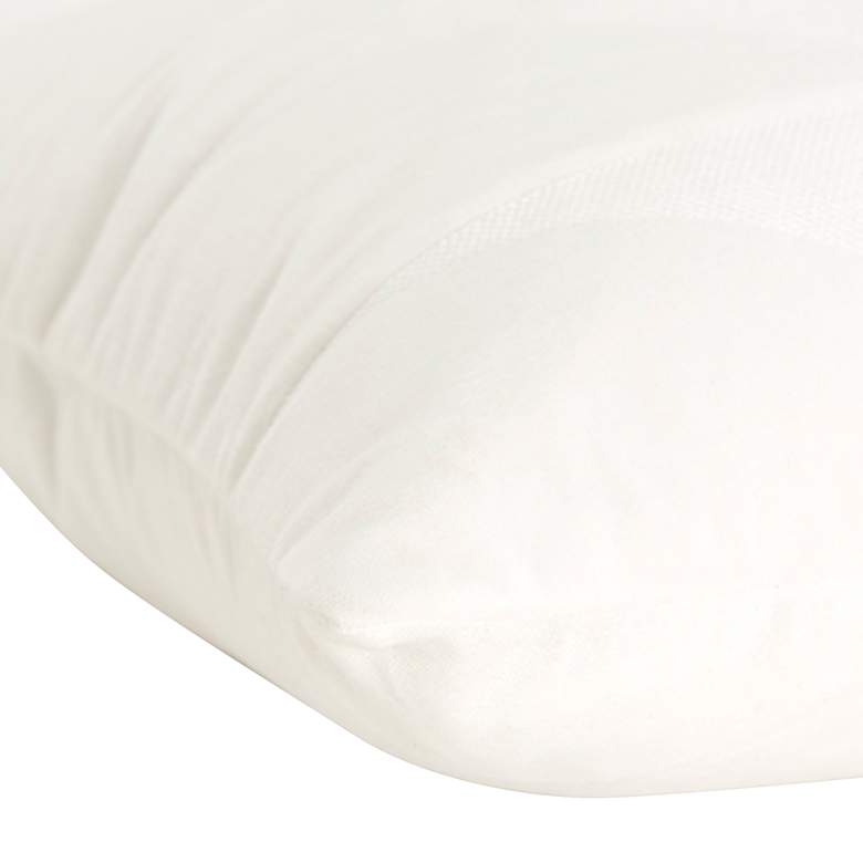 Image 2 White Geometric 20" x 20" Down Filled Throw Pillow more views