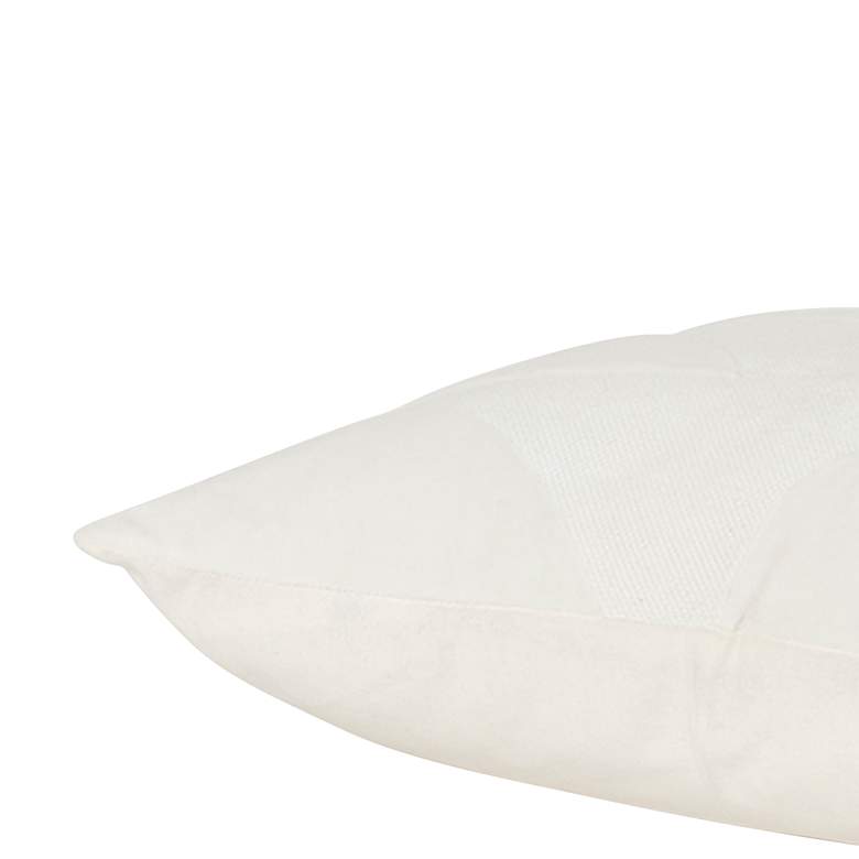 Image 4 White Geometric 20" x 20" Down Filled Throw Pillow more views