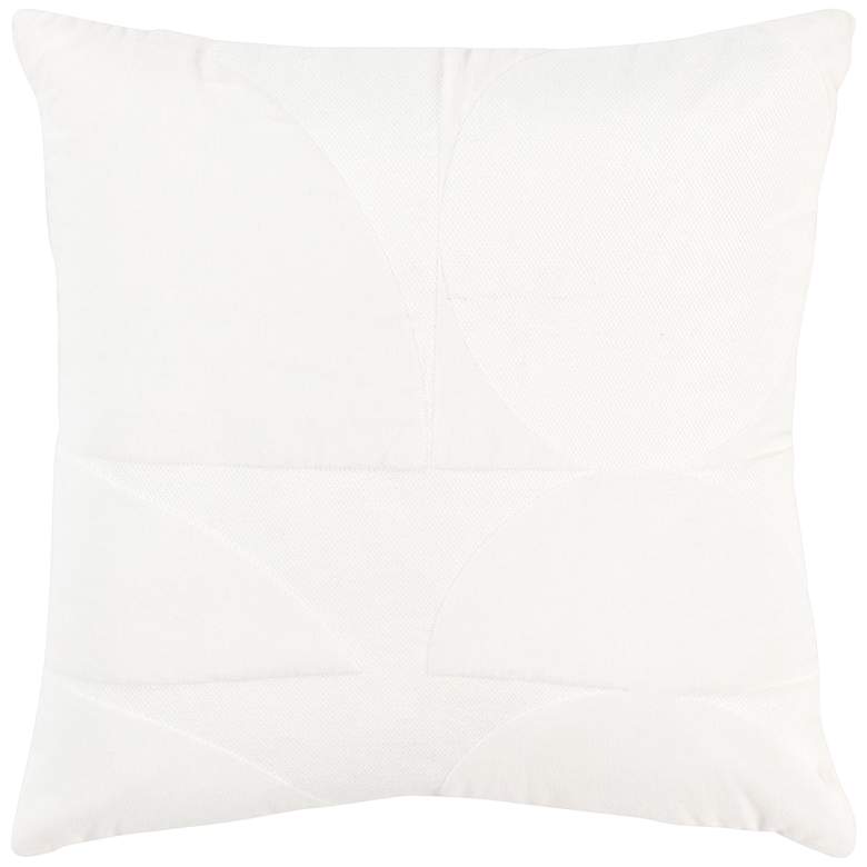 Image 1 White Geometric 20" x 20" Poly Filled Throw Pillow