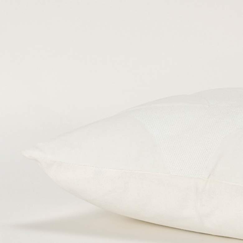Image 4 White Geometric 20" x 20" Poly Filled Throw Pillow more views
