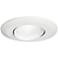 White Gimbal 5"/6" Retrofit 15W LED Eyeball Downlight