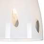 White Glass 4 1/4"W Brushed Steel Low Voltage Mini Pendant