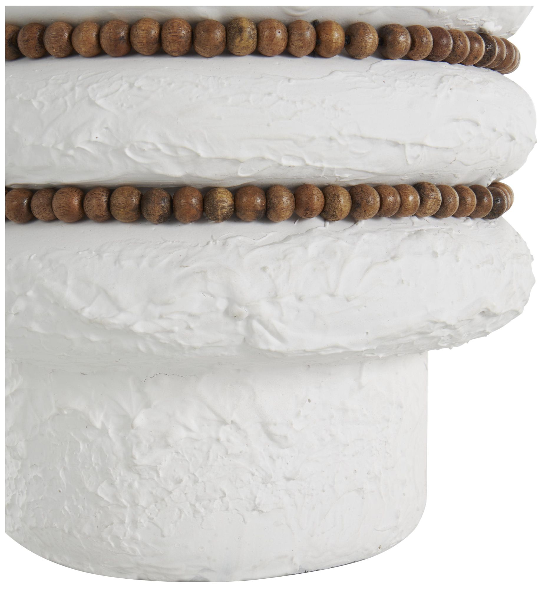 Image 4 White Glass Bohemian Vase, S/2 12", 10"H more views