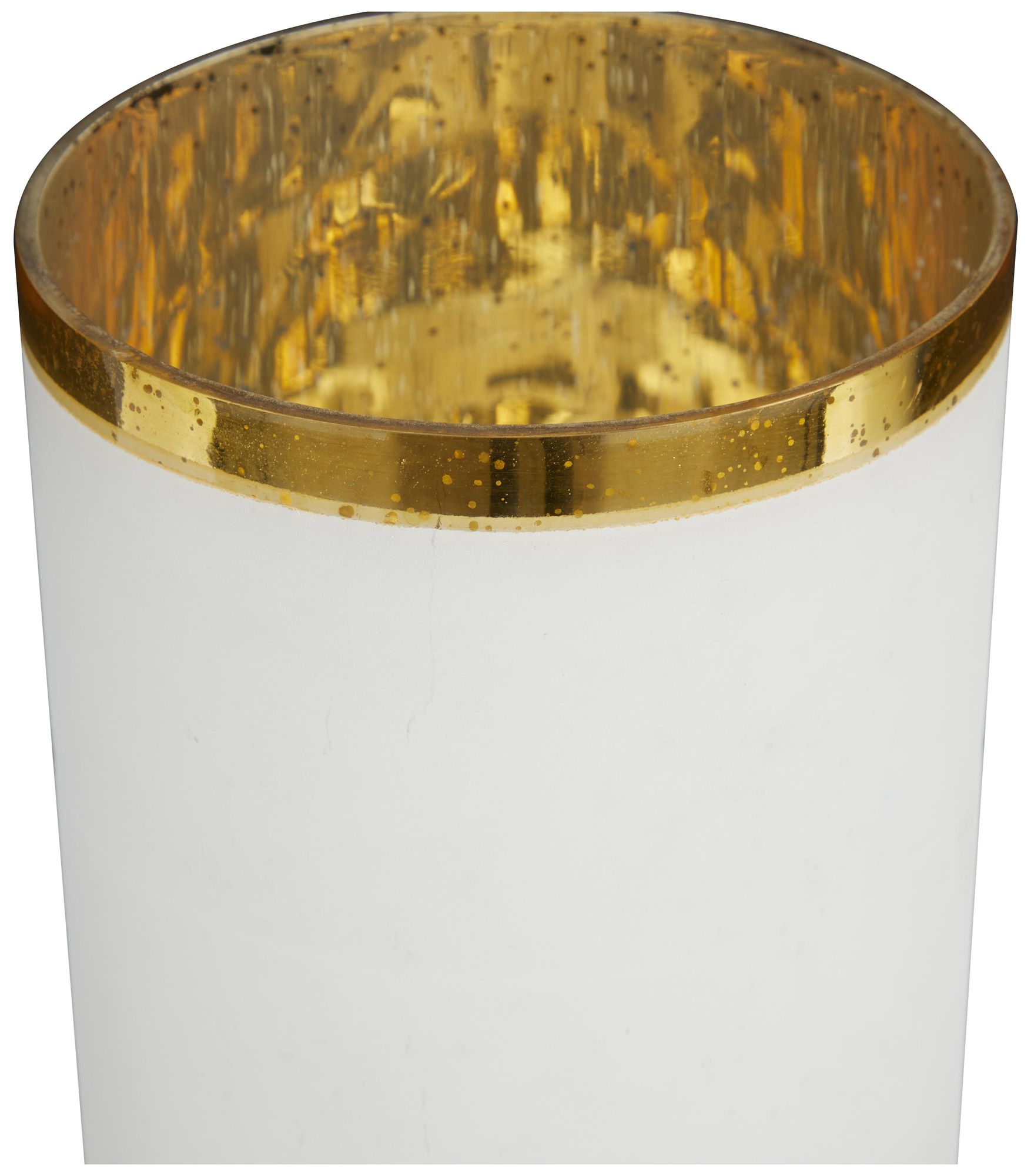 Image 3 White Glass Glam Hurricane Lamp, S/3 12" more views