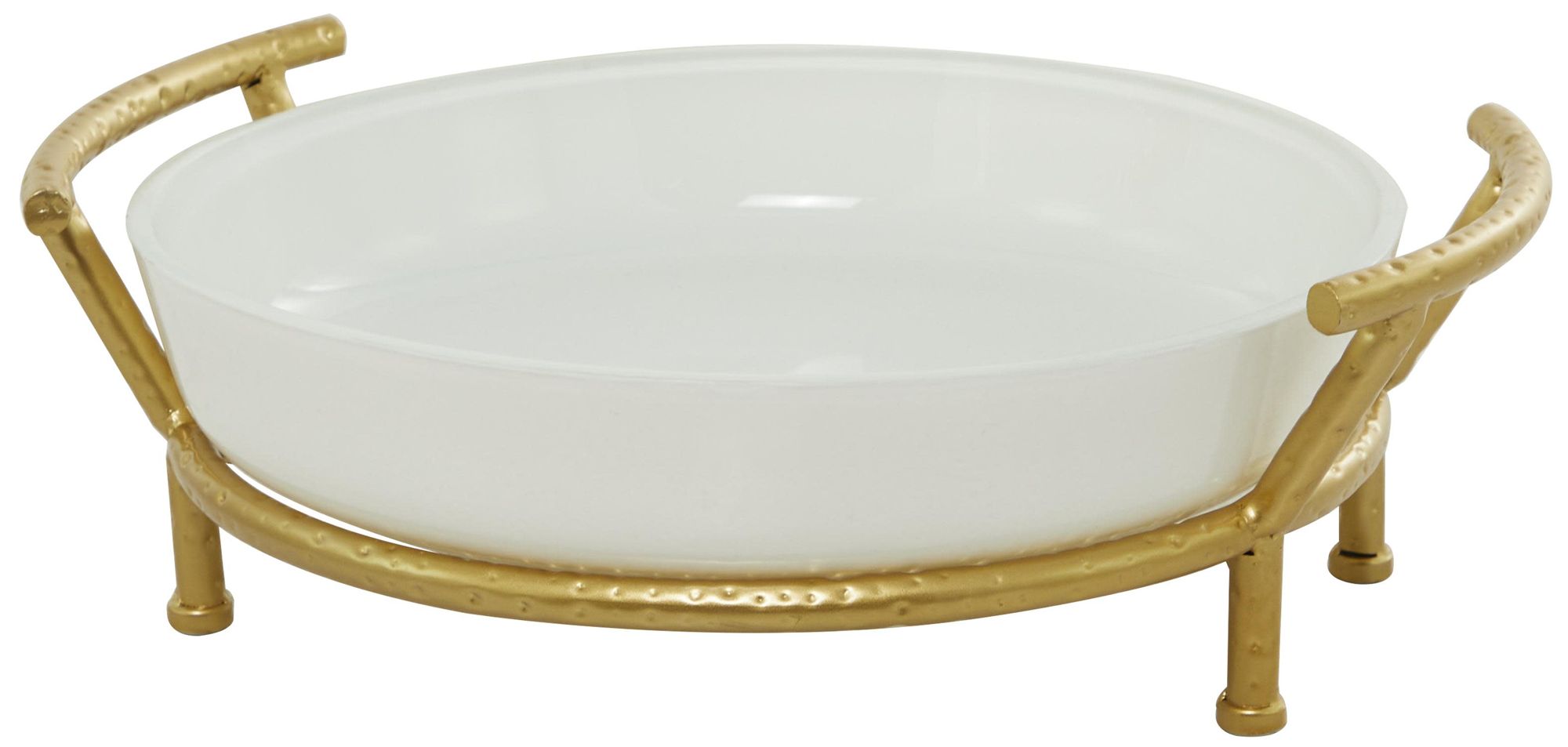 Image 5 White Glass Modern Serving Bowl, 19" x 16" x 6" more views
