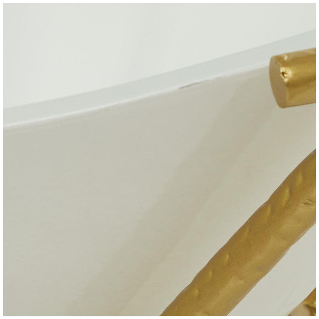 Image 7 White Glass Modern Serving Bowl, 25" x 14" x 9" more views