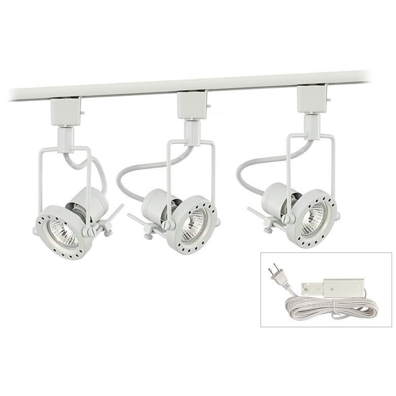 Image 1 White GU10 50-Watt Halogen European Style Track Light Kit