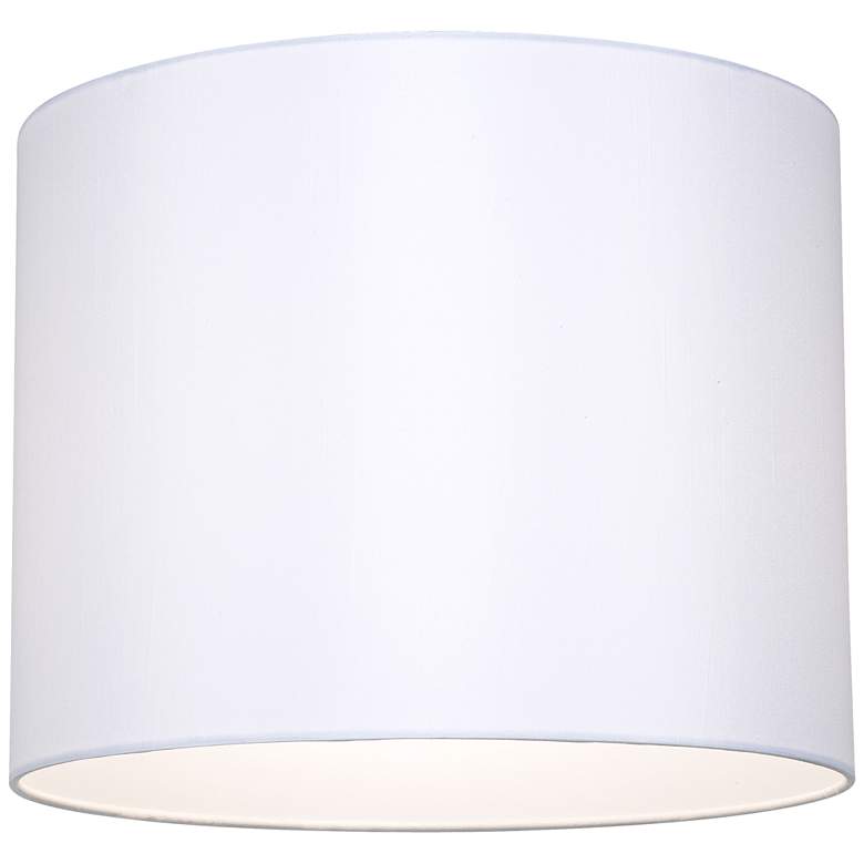 Image 3 White Hardback Drum Lamp Shade 14x14x11 (Spider) Set of 2 more views