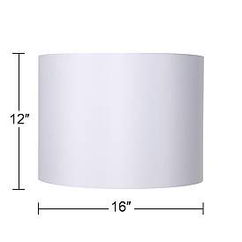 Image5 of White Hardback Drum Lamp Shade 16x16x12 (Spider) more views