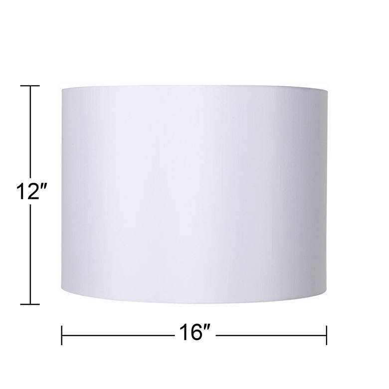 White Hardback Drum Lamp Shade 16x16x12 (Spider) more views