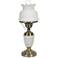 White Hobnail Glass 22" High Hurricane Table Lamp