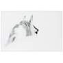 White Horse 96" Wide 2-Piece Tempered Glass Wall Art Set in scene
