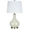 White Iridescent Glass Gourd LED Table Lamp