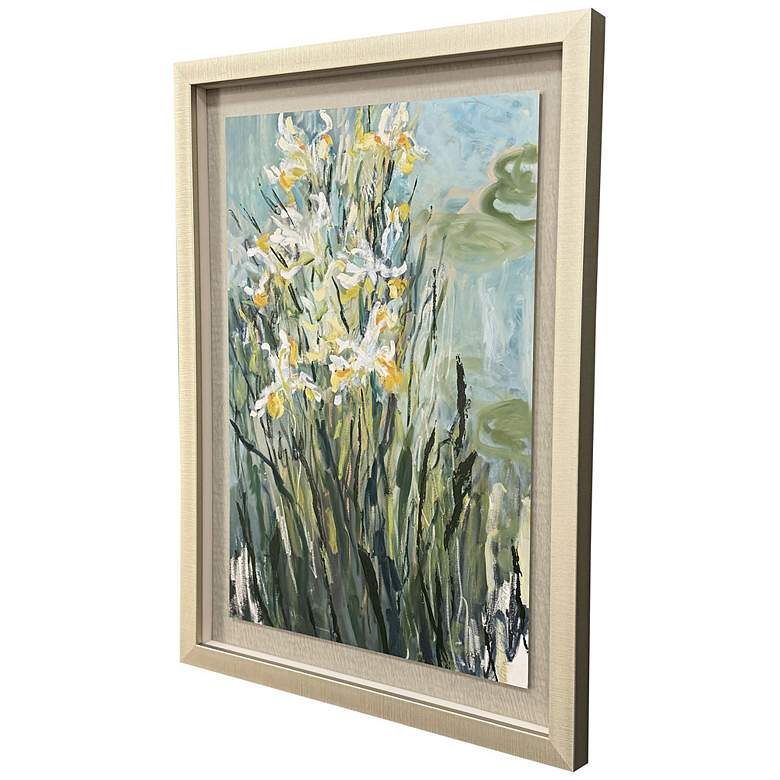 Image 2 White Irises 31"W x 42"H Traditional Framed Art more views