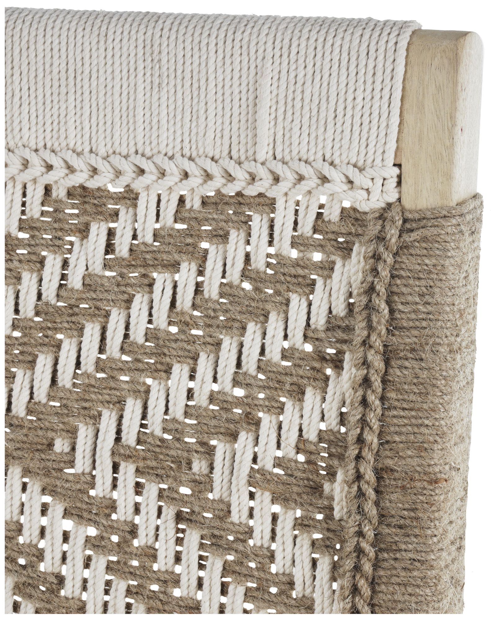 Image 3 White Jute Rope Traditional Accent Chair, 23" x 23" x 33" more views
