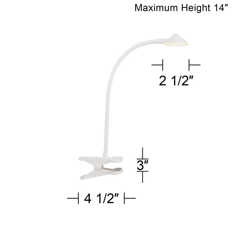 Image 4 White LED Clip Book Light - AC or USB Powered more views