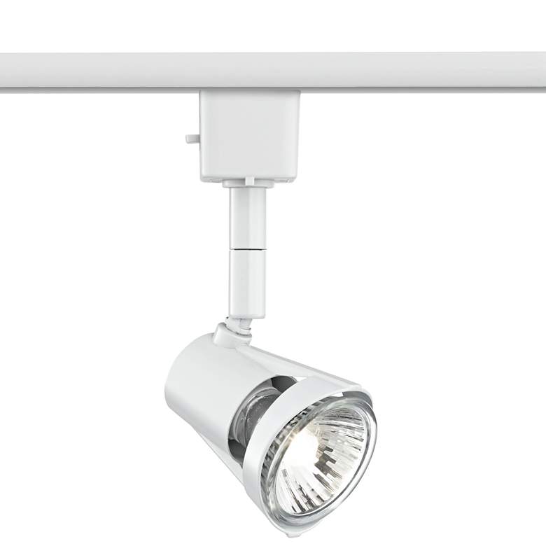 Image 1 White LED GU10 Track Light Head for Lightolier Systems W/ Bulb
