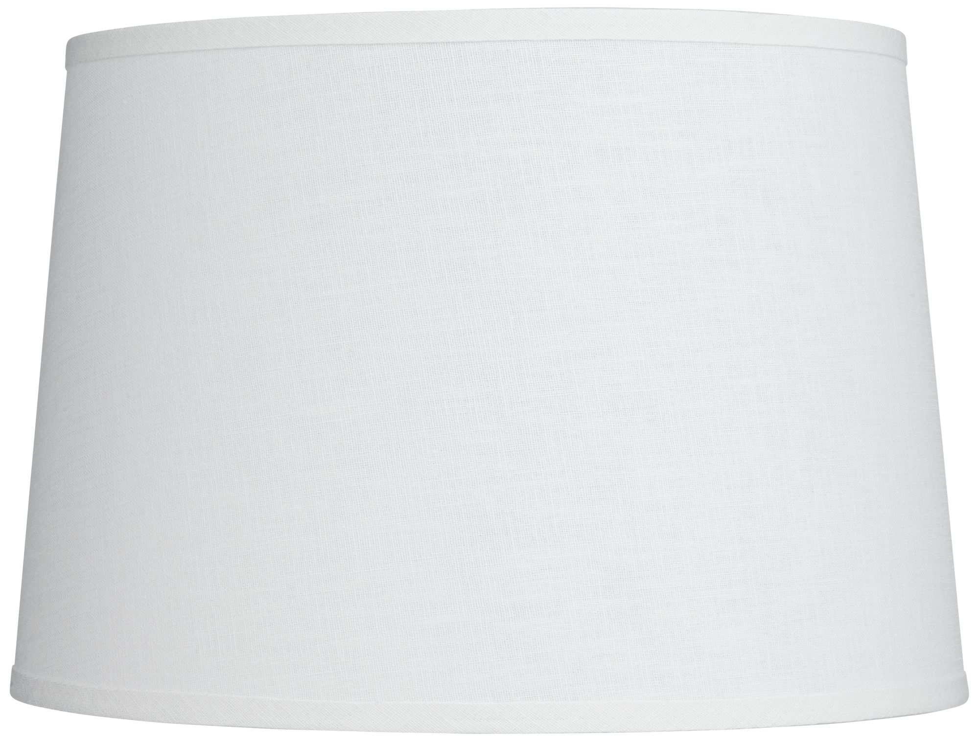 White Linen Drum Lamp Shade 14x16x11x11 (Spider) 415X4 Lamps Plus