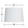 White Linen Drum Lamp Shade 14x16x11x11 (Spider)