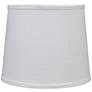 White Linen Drum Lamp Shade 16 x 18 x 13 (Spider)